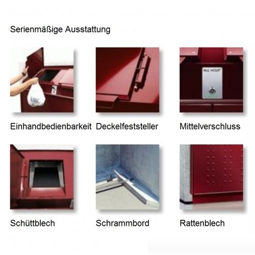 Paul Wolff Müllcontainerbox SILENT 1100  für 1x1100 Liter