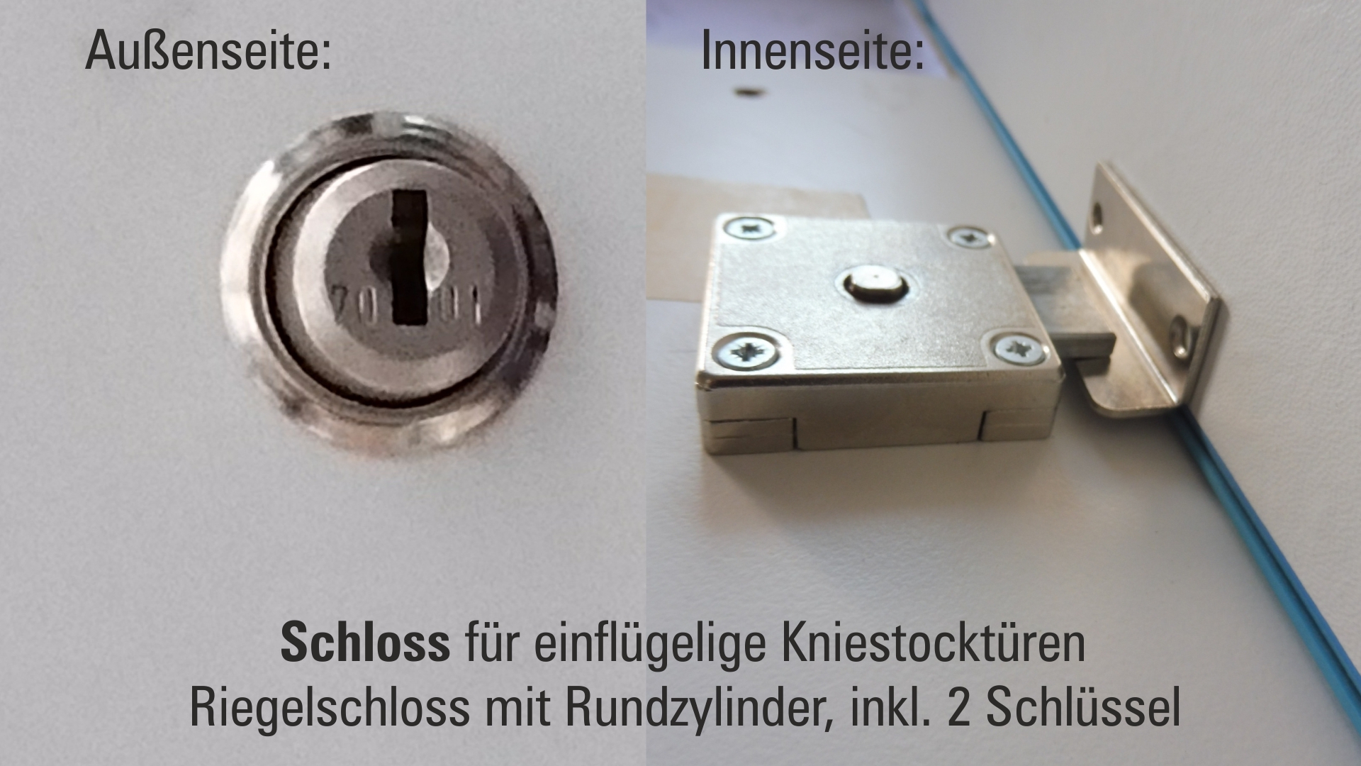 ungedämmt | MIT Schloß (Rundzylinder) | Lieferzeit 4-5 Werktage