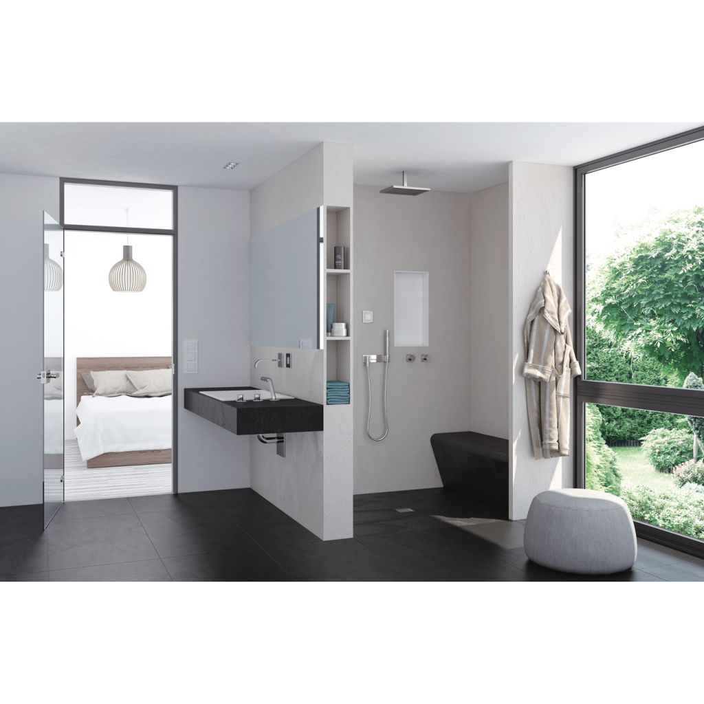 wedi Fundo Top | für Integro | Ablauf ZENTRAL | 900 x 900 x 6 mm Pure Weiß