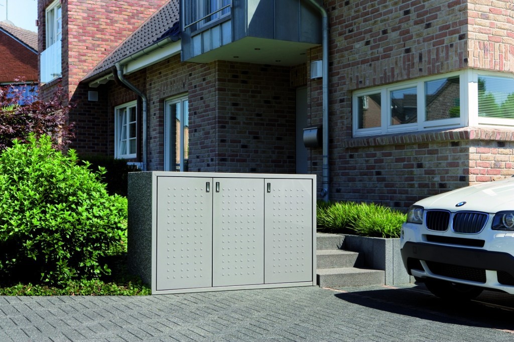 Paul Wolff Mülltonnenbox SILENT 123 Dreifachschrank 3x120 Liter