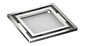 Ablaufabdeckung 7.1 | gebürstet | quadratisch | verfließbar