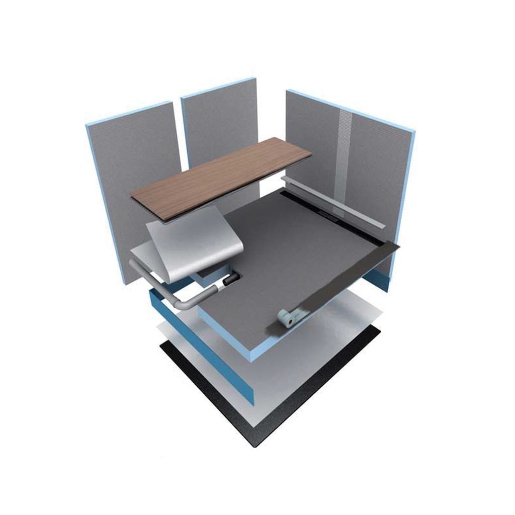wedi Fundo Plano Linea  Bodenelement RECHTECKIG | 1200 x 800 x 70 mm Lange Rinne
