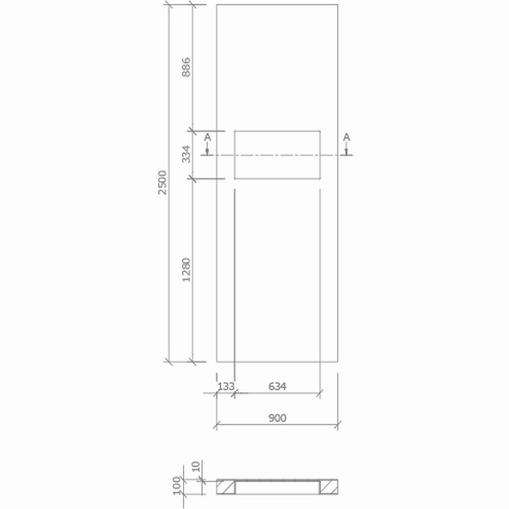 wedi Sanwell Wandelement | 2500 x 900 x 100 mm