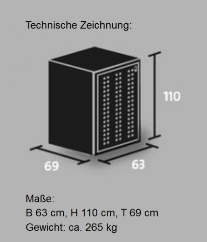 Paul Wolff Mülltonnenbox SILENT 121 Einzelschrank 1x120 Liter