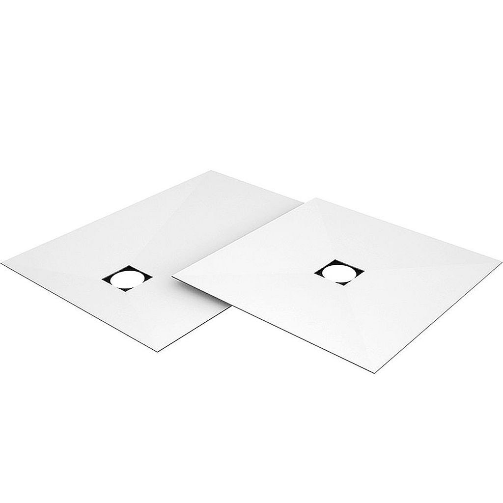 wedi Fundo Top | für Plano | Ablauf ZENTRAL | 900 x 900 x 6 mm Carbon Schwarz