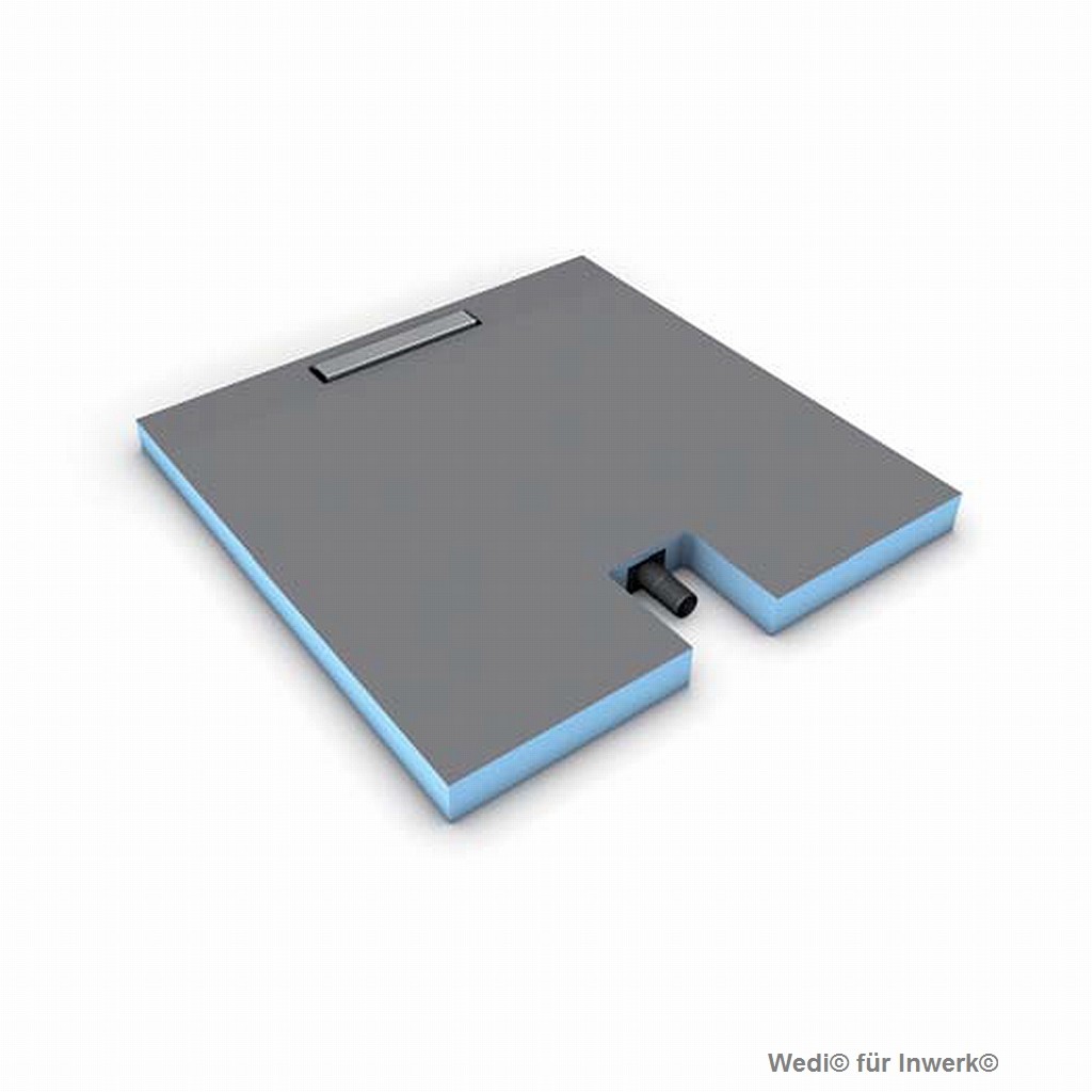 wedi Fundo Plano Linea  Bodenelement RECHTECKIG | 1200 x 800 x 70 mm Lange Rinne
