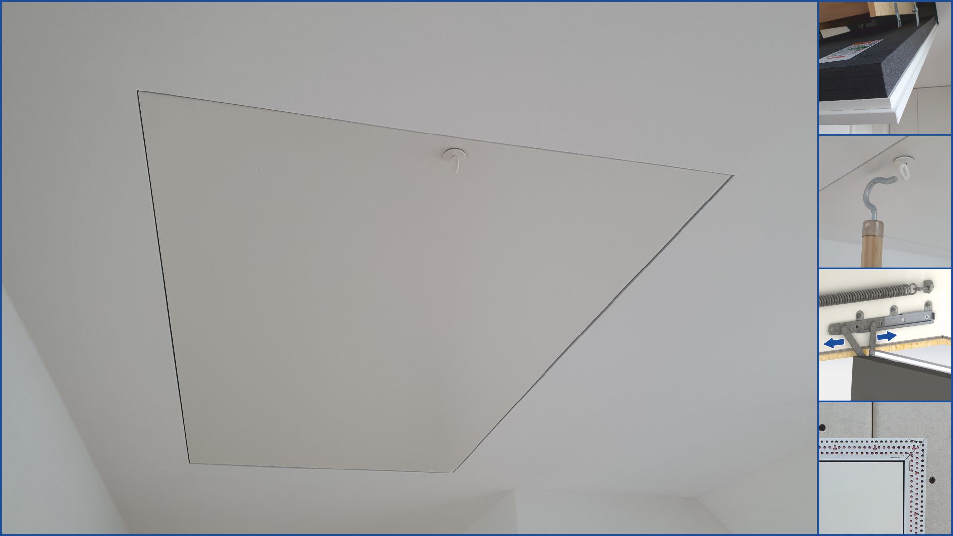 Wellhöfer Bodentreppe StahlBlau: WS 3D oder WS 4D | 130 x 70 x 25 cm