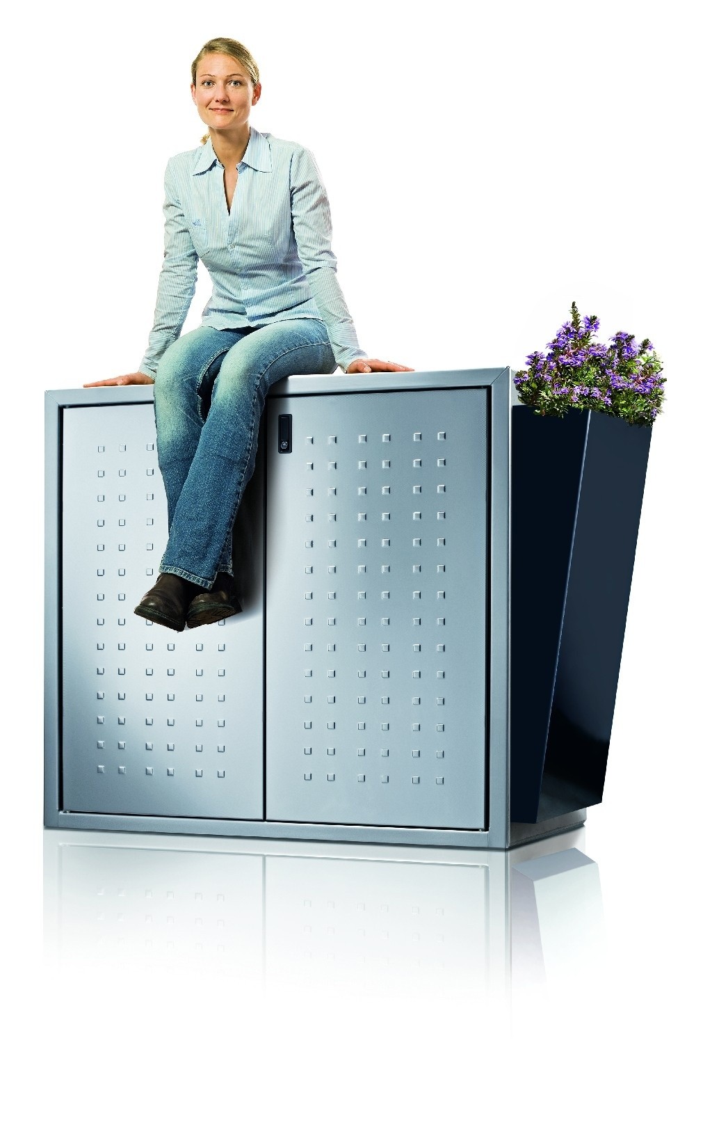 Paul Wolff Mülltonnenbox SILENT 122 Doppelschrank 2x120 Liter