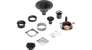 Punktablauf Feuerstopp senkrecht | DN50 | quadratisch