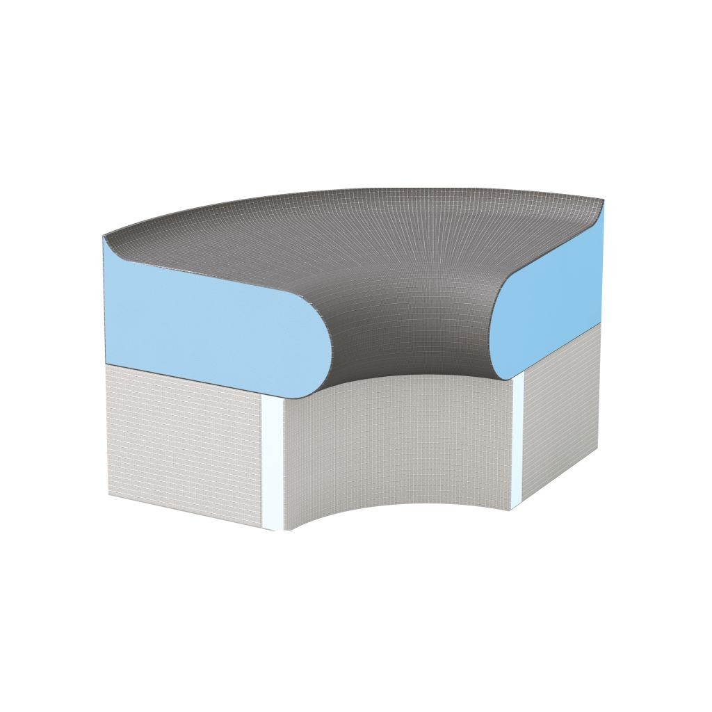 Wedi Wellness-Bank Sanoasa Bellina Eckelement 90° | 550 x 550 x 240 mm