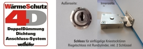 WärmeSchutz 4D + MIT Schloß (Rundzylinder) | Lieferzeit 4-5 Werktage