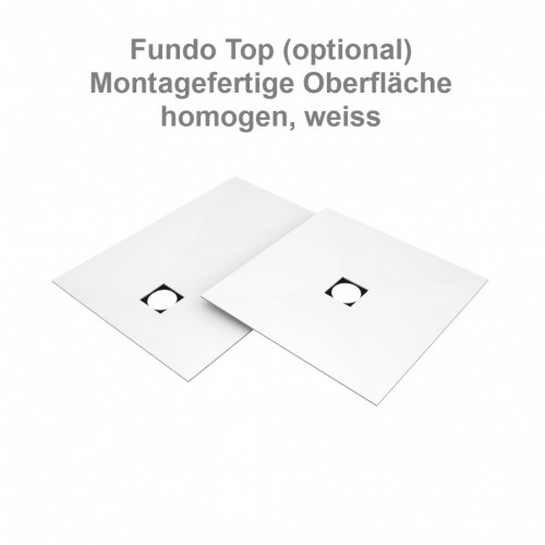 wedi Fundo Primo QUADRATISCH | Ablauf ZENTRAL | 800 x 800 x 40 mm