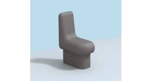 Eckenradius 200 mm | 600 x 300 x 620 mm | rechts