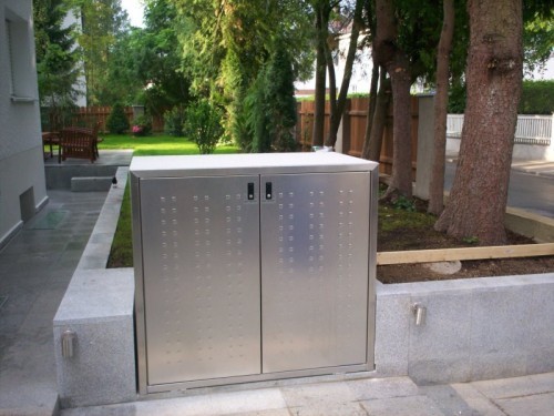 Paul Wolff Mülltonnenbox SILENT 122 Doppelschrank 2x120 Liter