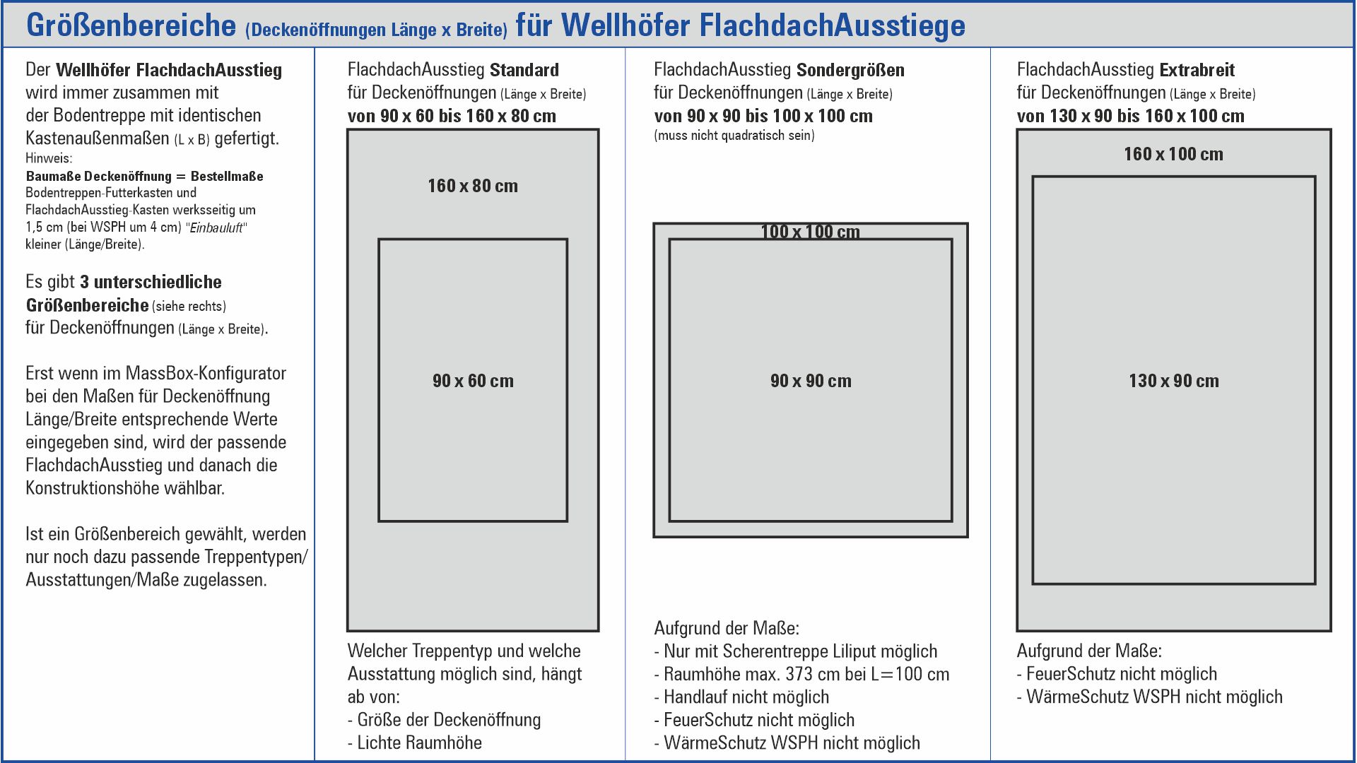 Wellhöfer FlachdachAusstieg: 90x60 - 160x80 cm