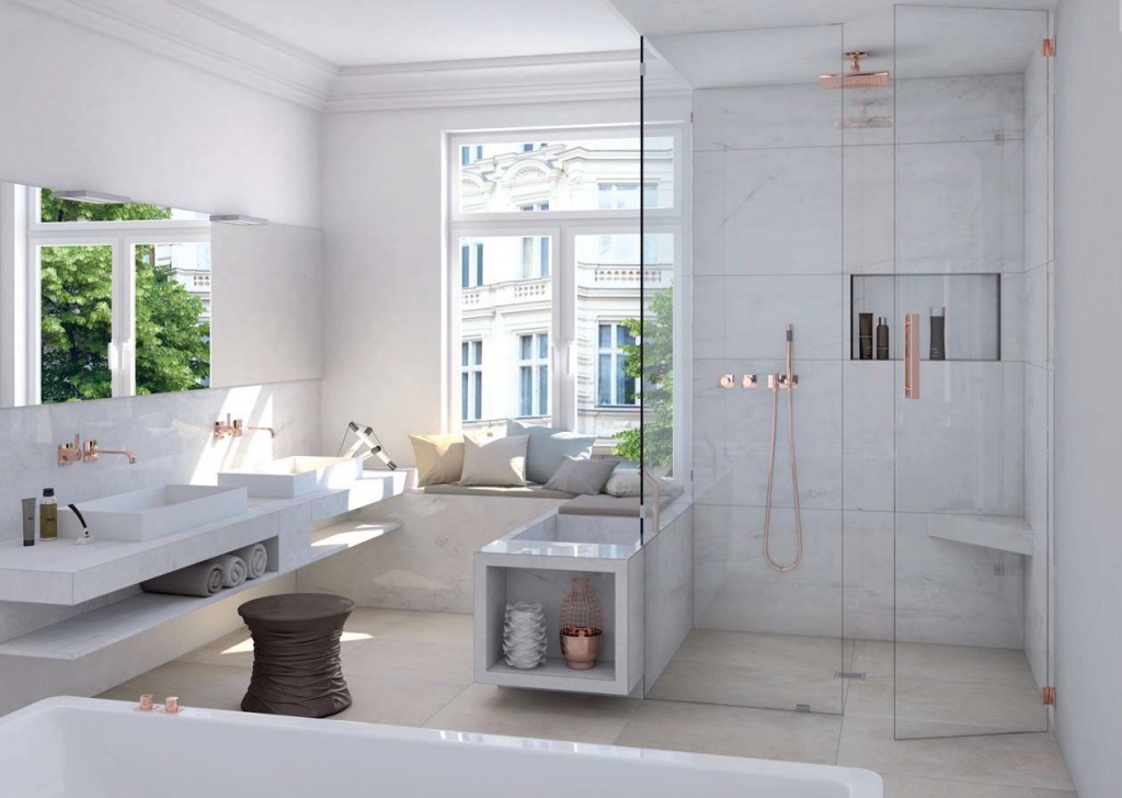 wedi Fundo Integro  QUADRATISCH | Ablauf ZENTRAL | 900 x 900 x 90 mm
