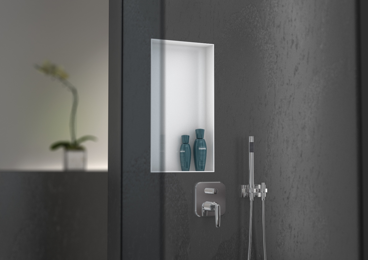 wedi Top Wall | Natursteinoptik Pure Weiß | montagefreie | 2600 x 900 x 6 mm