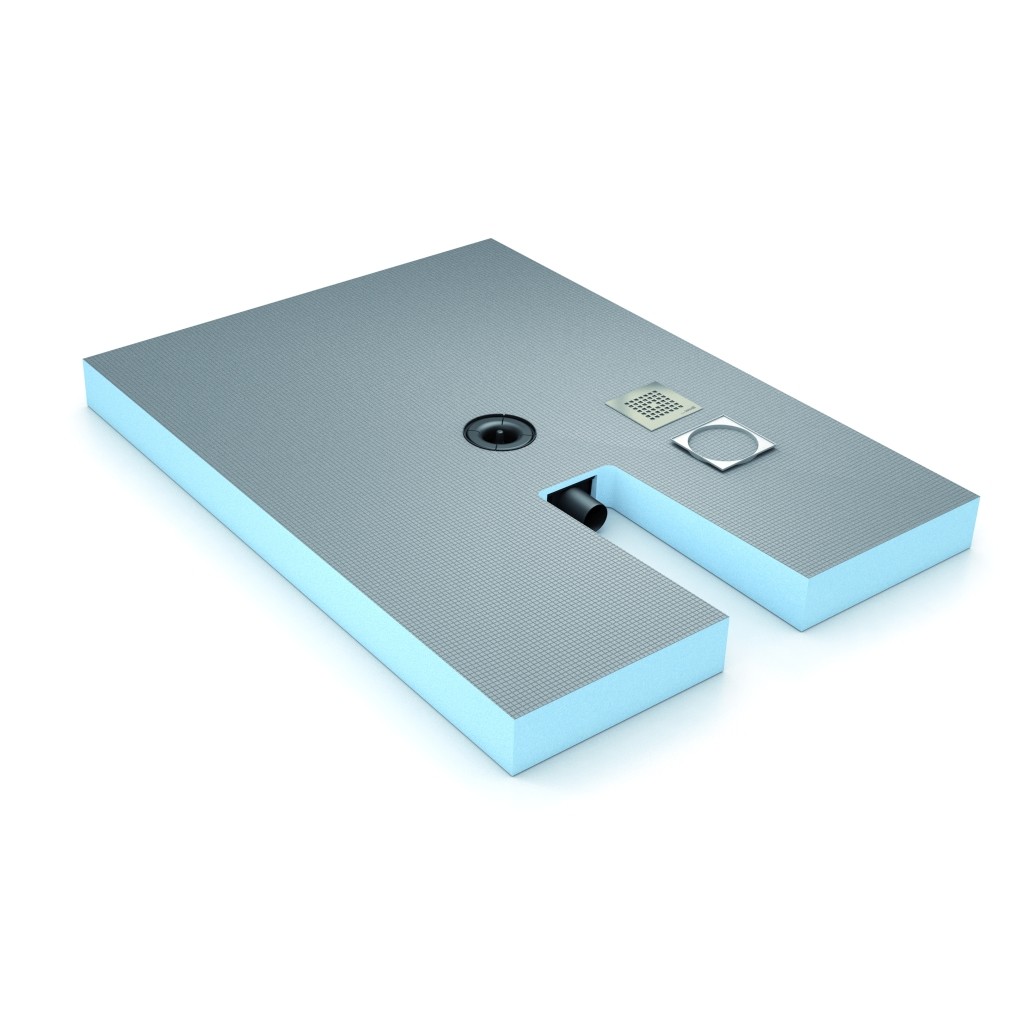 wedi Fundo Integro  QUADRATISCH | Ablauf ZENTRAL | 900 x 900 x 90 mm