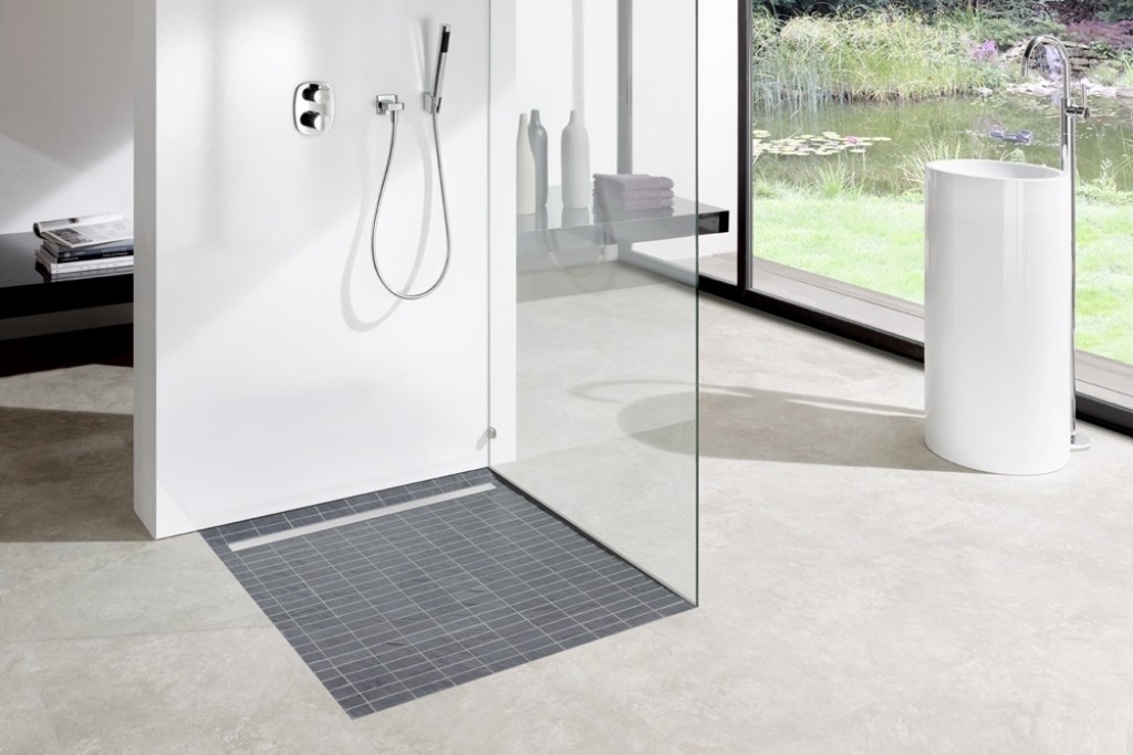 wedi Fundo Riolito | Bodenelement RECHTECKIG  | 1200 x 800 x 50 mm | Mit SEITLICH