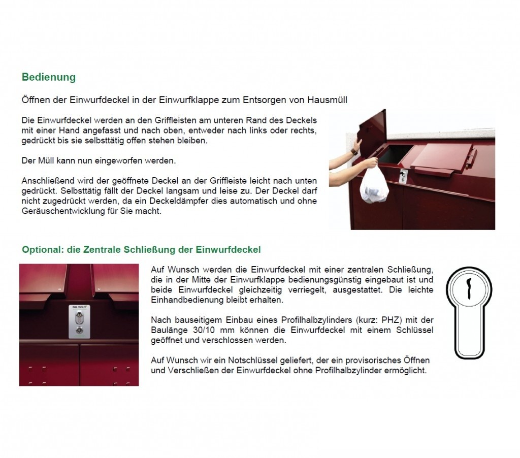 Paul Wolff Müllcontainerbox SILENT 1100  für 1x1100 Liter