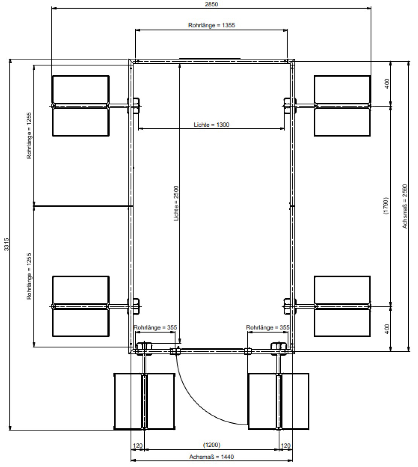 Wellhöfer FlachdachAusstieg: 90x60 - 160x80 cm