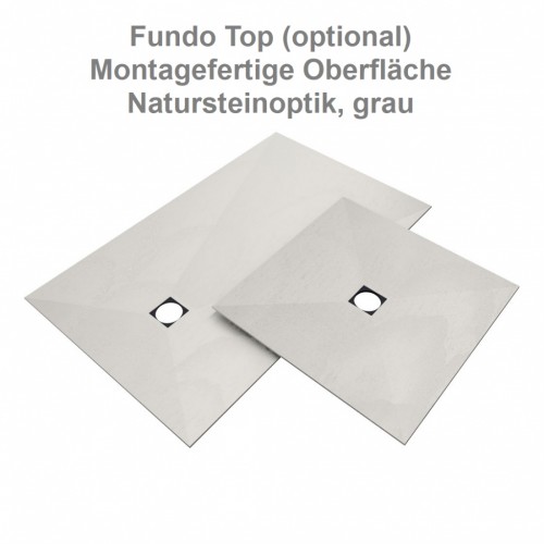 wedi Fundo Primo QUADRATISCH | Ablauf ZENTRAL | 800 x 800 x 40 mm