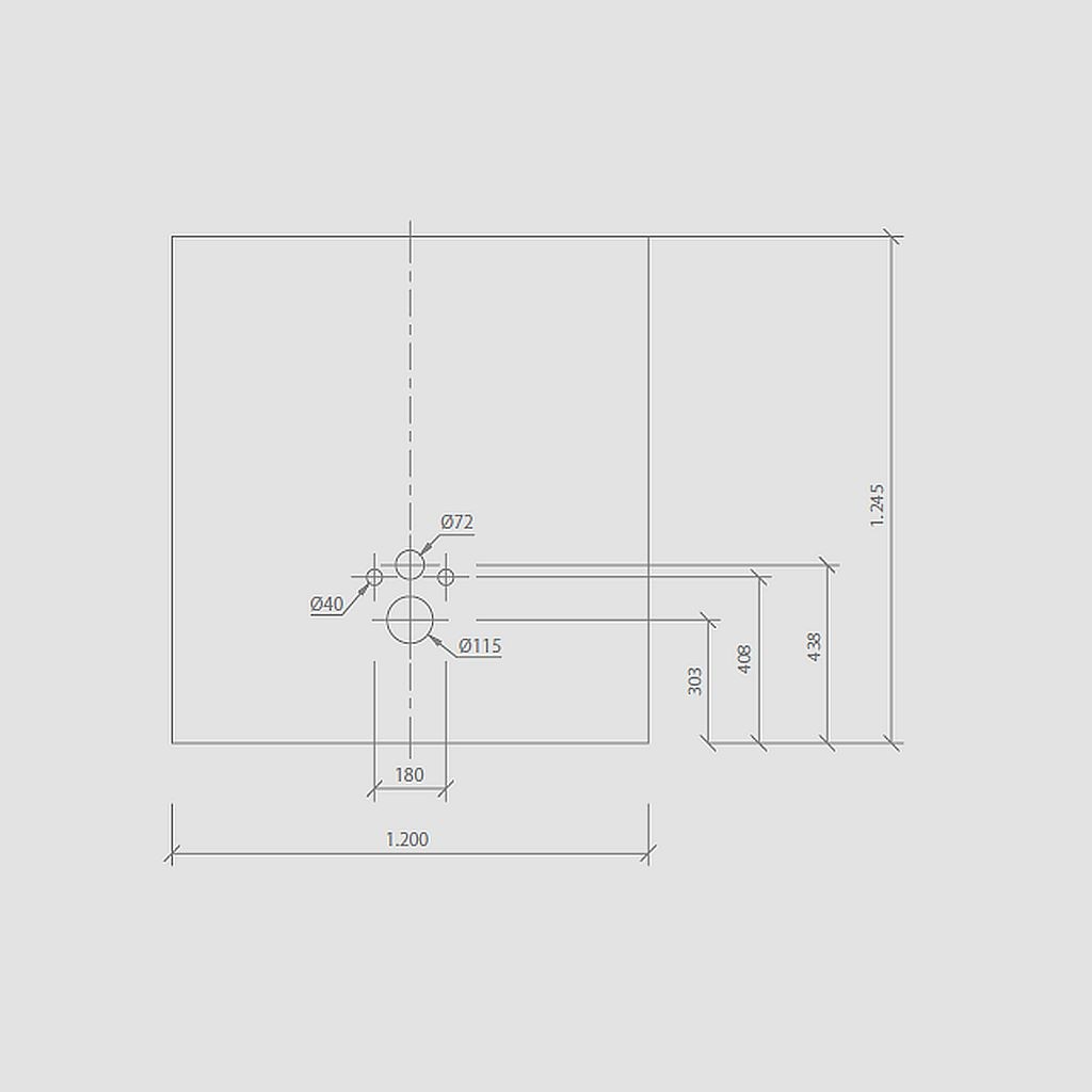 wedi Top für I-Board | hochwertige, fugenlose Oberfläche | 1200x1245x6mm (LxBxS)