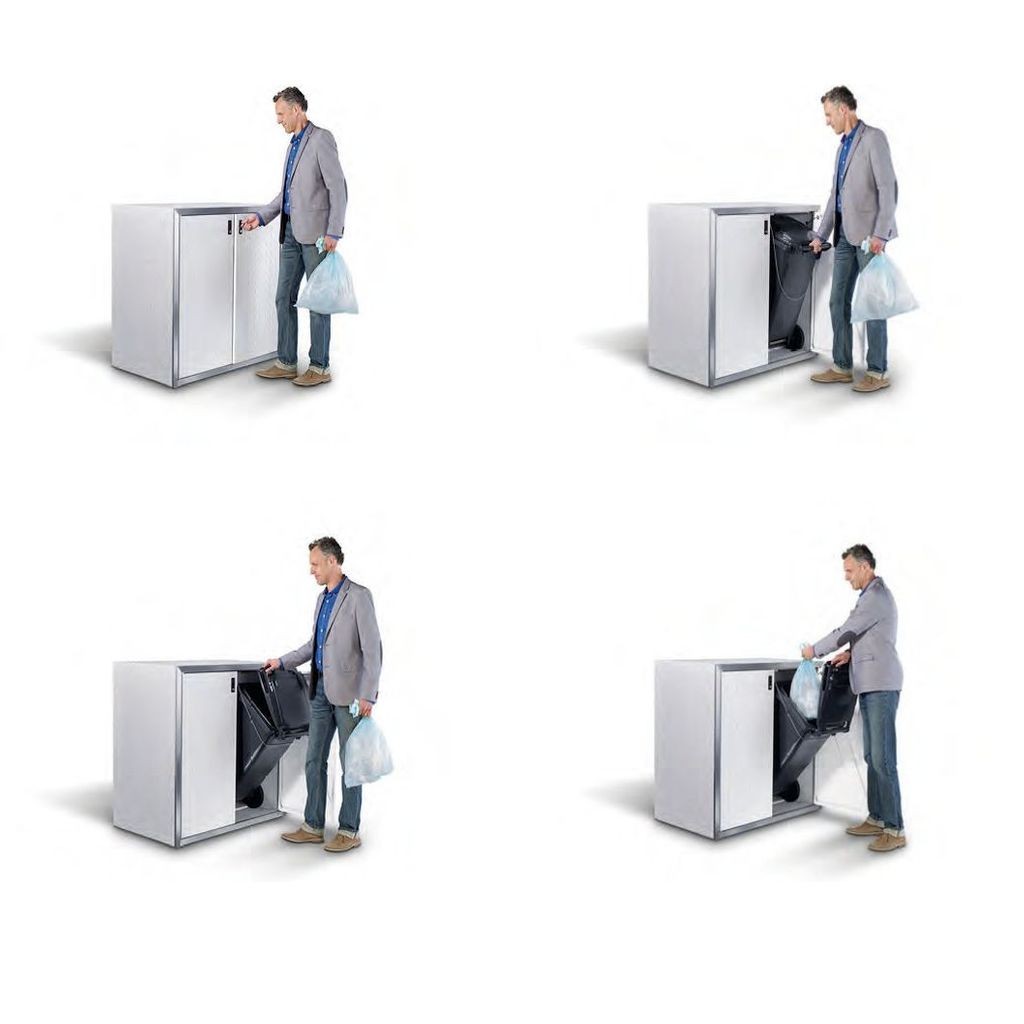 Paul Wolff Mülltonnenbox SILENT 122 Doppelschrank 2x120 Liter