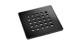 Ablaufabdeckung 5.1 | gebürstet PVD-Beschichtung metallic black | quadratisch