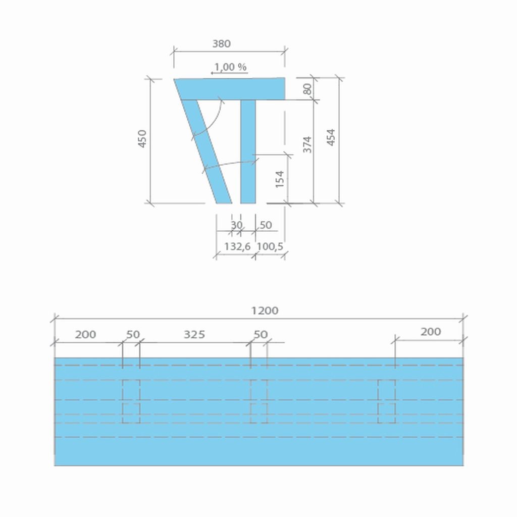 Wedi Sanoasa Sitzbank 2 | schräg | 900 x 380 x 454 mm