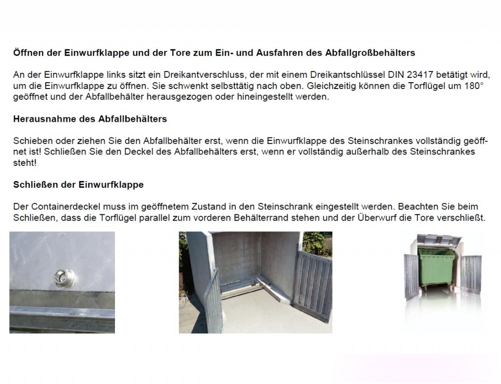 Paul Wolff Müllcontainerbox KLASSIK 1100 für 1x1100 Liter