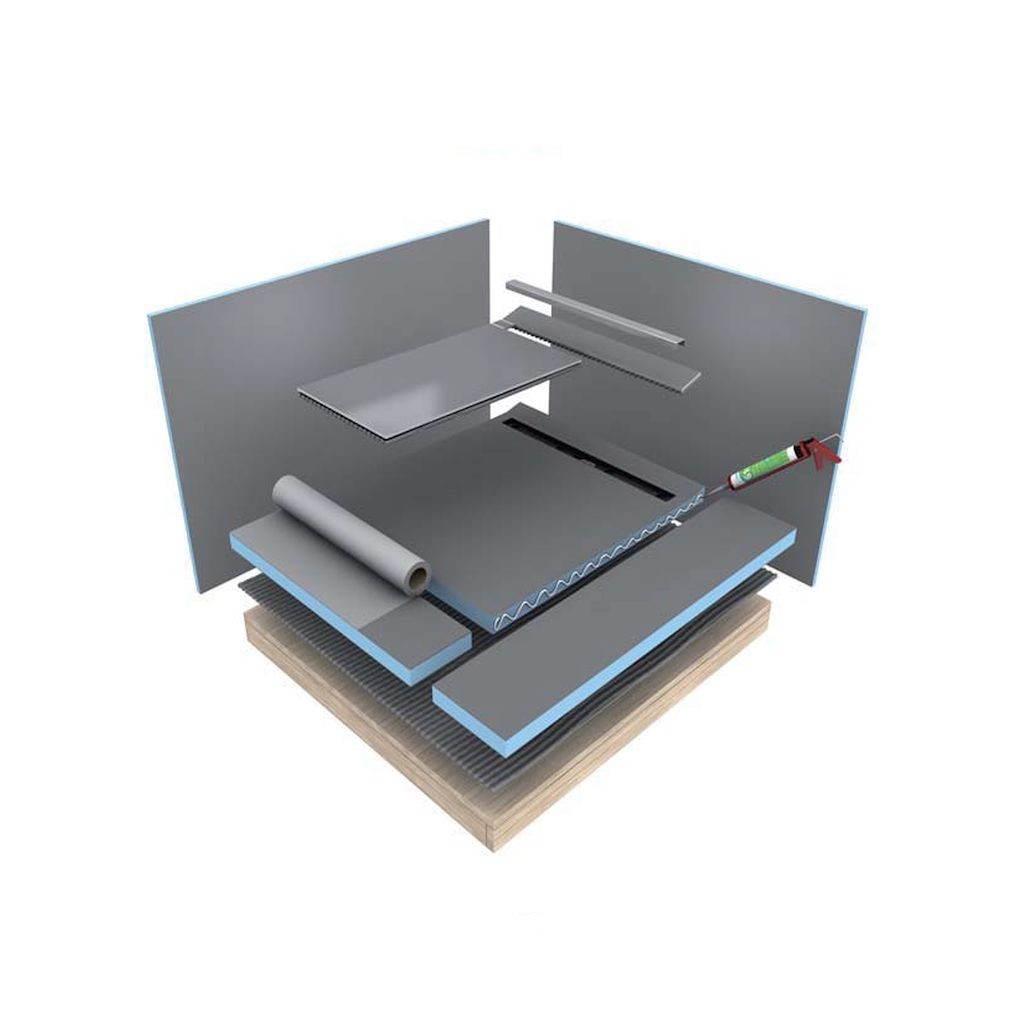 wedi Fundo Riolito | Bodenelement RECHTECKIG  | 1200 x 800 x 50 mm | Mit SEITLICH