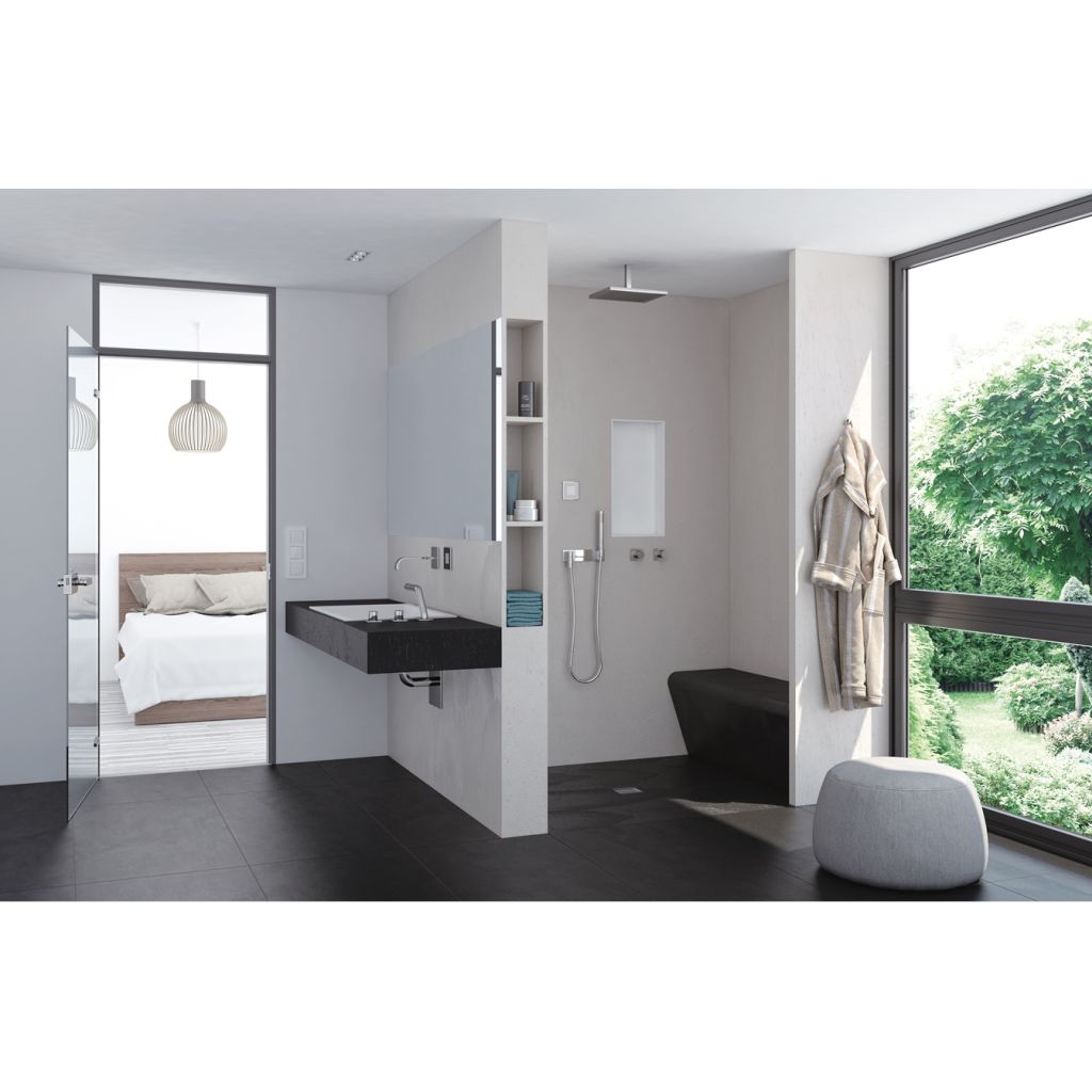 wedi Fundo Top | für Plano | Ablauf ZENTRAL | 900 x 900 x 6 mm Carbon Schwarz