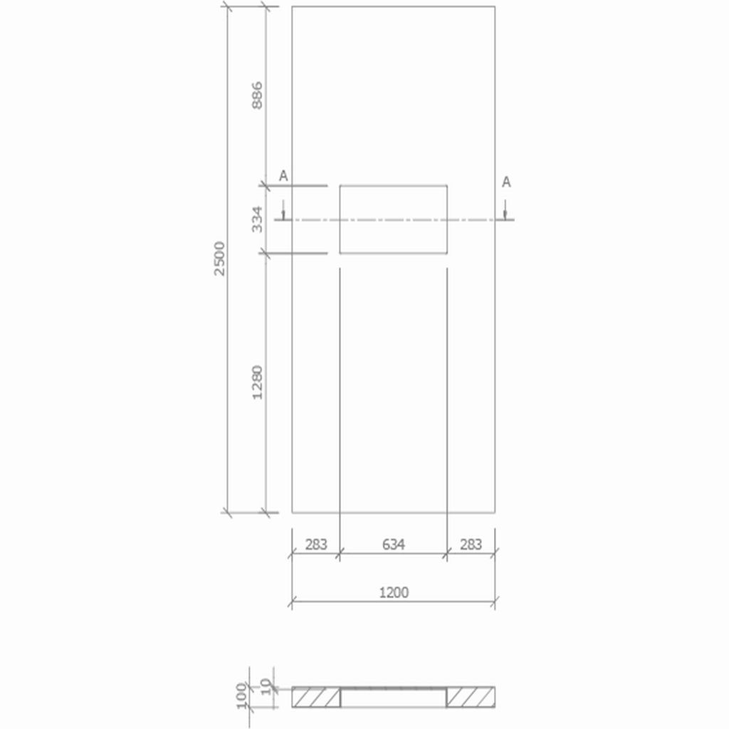 wedi Sanwell Wandelement | 2500 x 900 x 100 mm