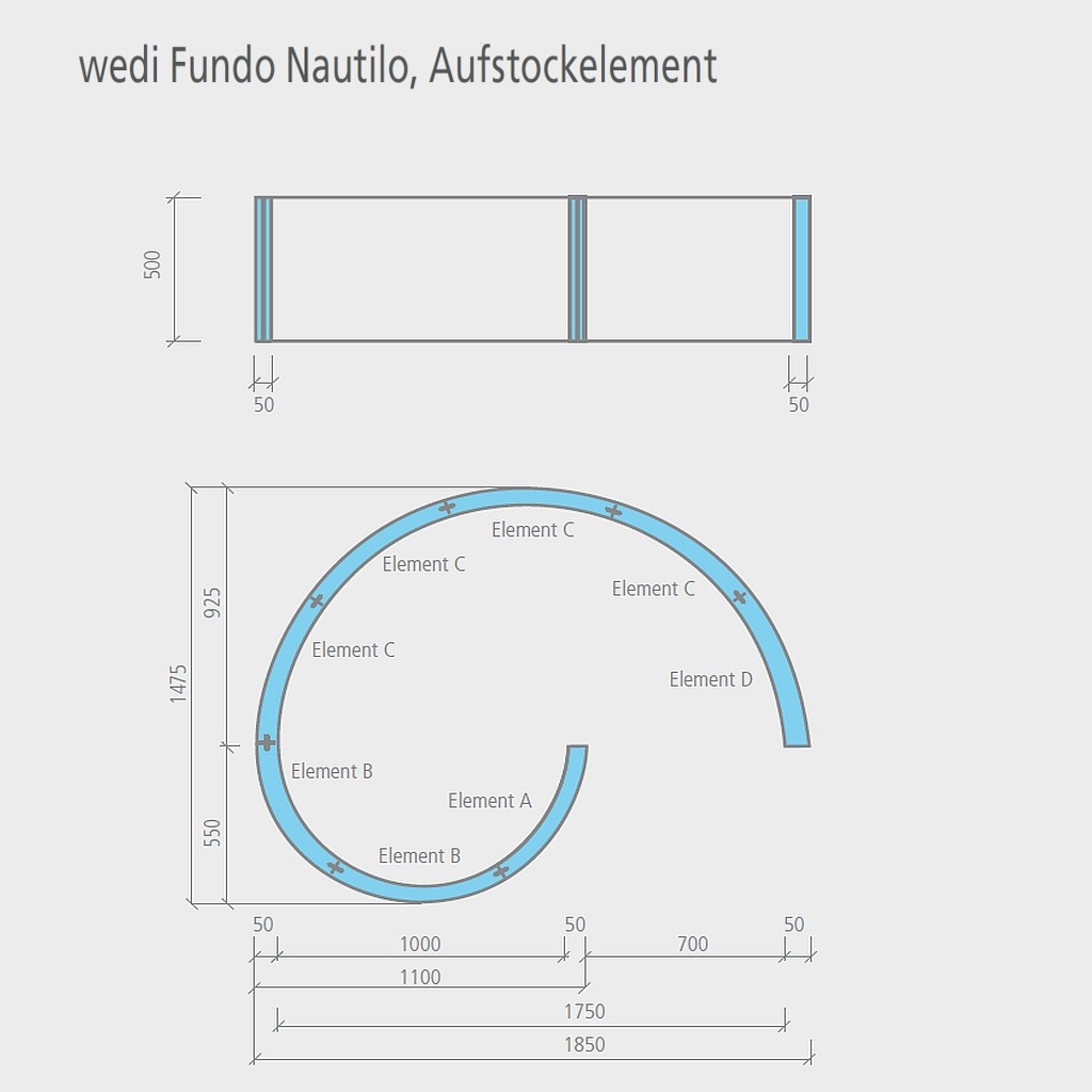 wedi Fundo Nautilo WANDELEMENT | passend für EINSTIEG