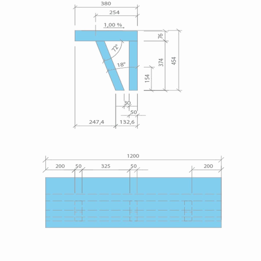 Wedi Sanoasa Sitzbank 1 | gerade | 900 x 380 x 454 mm