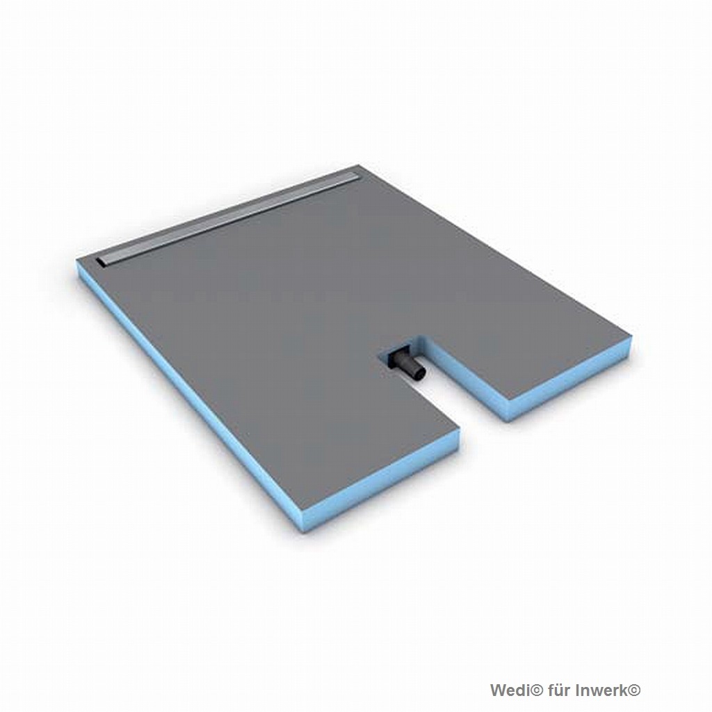 wedi Fundo Plano Linea  Bodenelement RECHTECKIG | 1200 x 800 x 70 mm Lange Rinne
