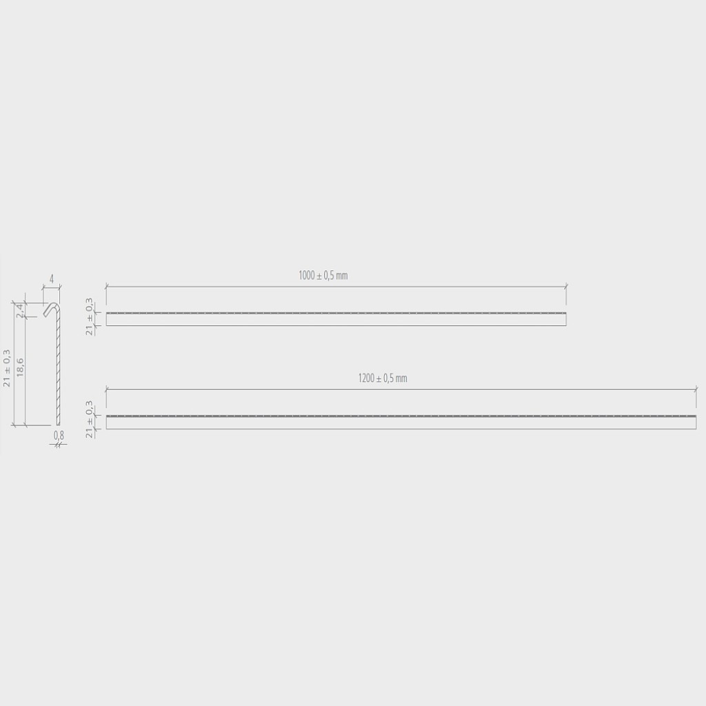 Wedi Fundo Riolito Neo / Plano Linea Abschlussprofil