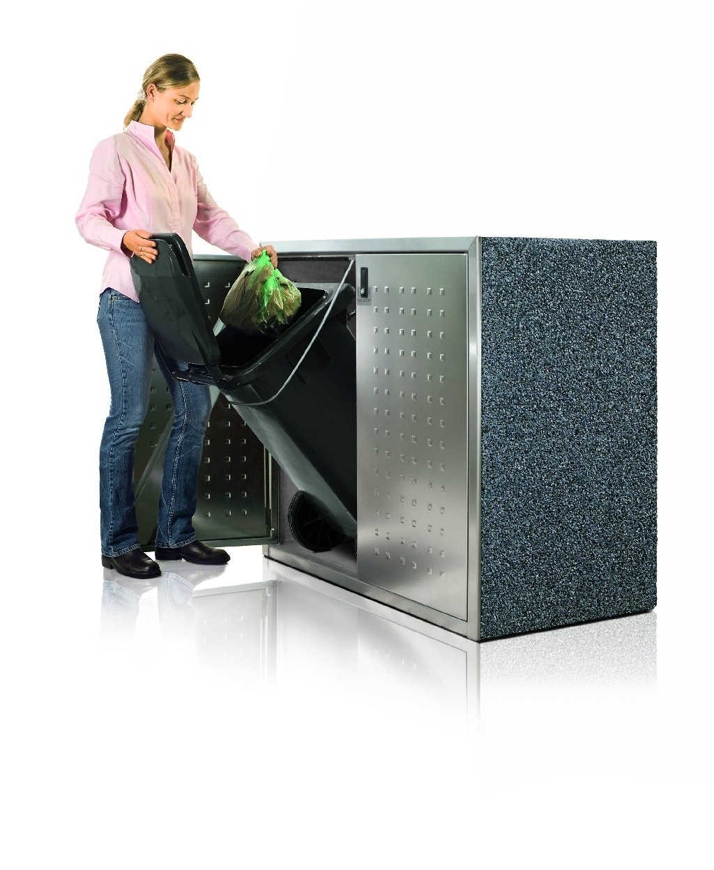 Paul Wolff Mülltonnenbox SILENT 122 Doppelschrank 2x120 Liter